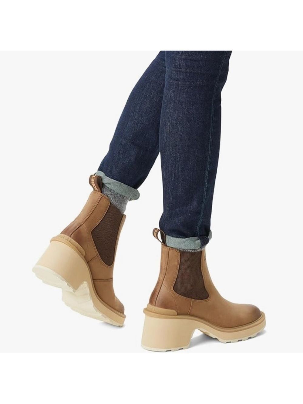SOREL Women’s Hi-Line Heel Chelsea Boots, Size 7.